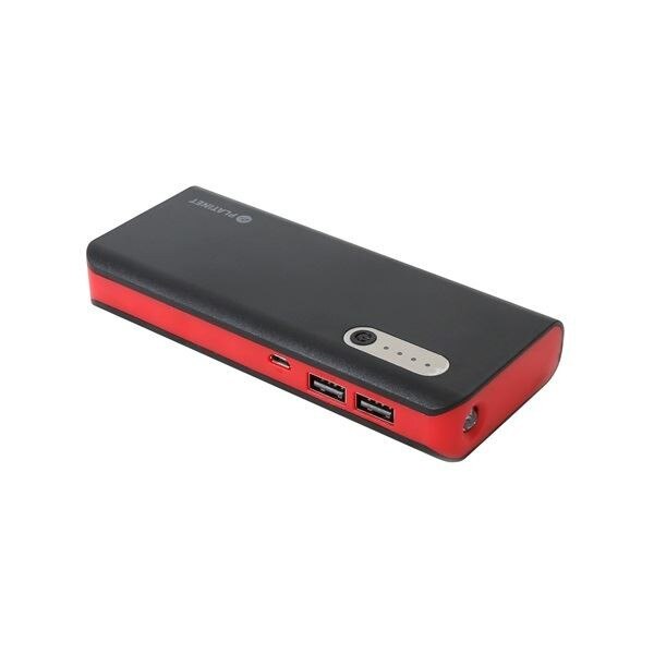 Acumulator extern 13 000 mAh Platinet PMPB13BR 5V 2A, cu lanterna, negru cu rosu