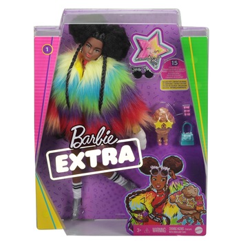 Papusa Barbie Extra Style - Curcubeu Papusa Barbie Extra Style - Curcubeu