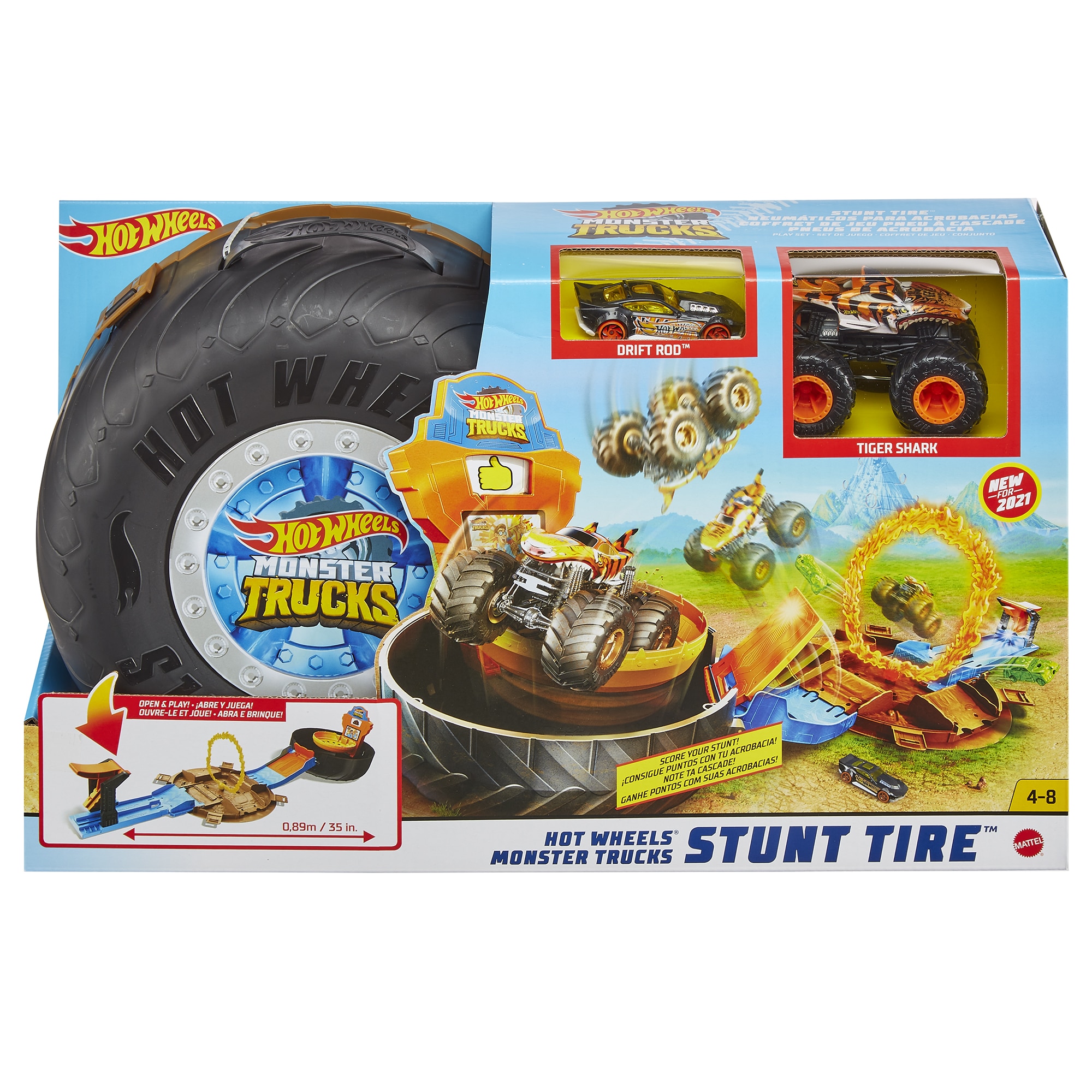 Set de joaca Hot Wheels Monster Trucks - Stunt Tire