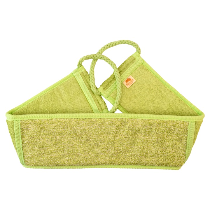 Fürdőszíj MAGNUM Natúr, bambusz textil, zöld,