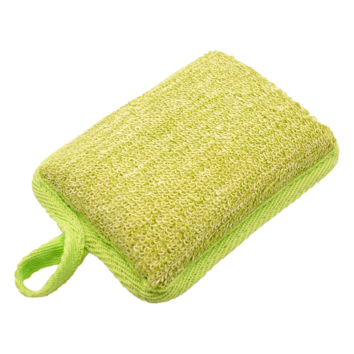 MAGNUM Natúr fürdőszivacs, bambusz textil, zöld