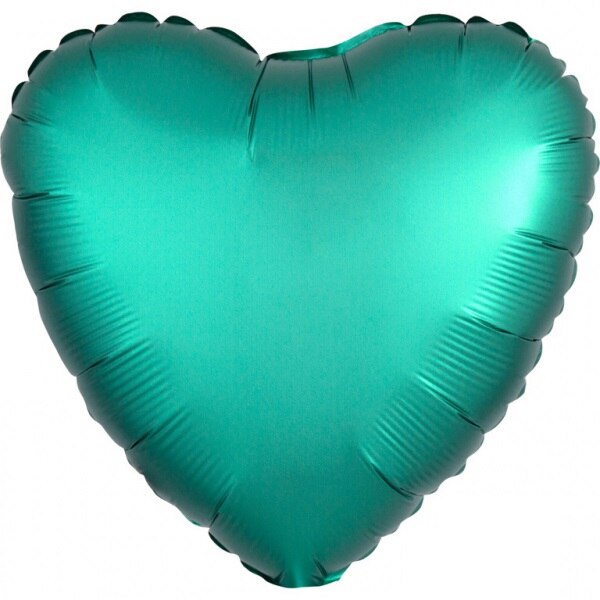 Balon Folie Inima Verde Jad Satin Lux, 43cm, AMS 36799 01 - Balloons Shop