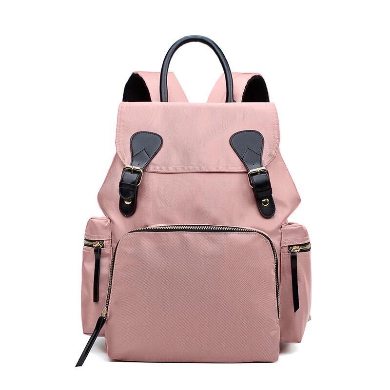 Rucsac multifunctional - Geanta de mana pentru mamici, organizator articole pentru bebelusi, atasabil pe manerul caruciorului, ZG010 Roz