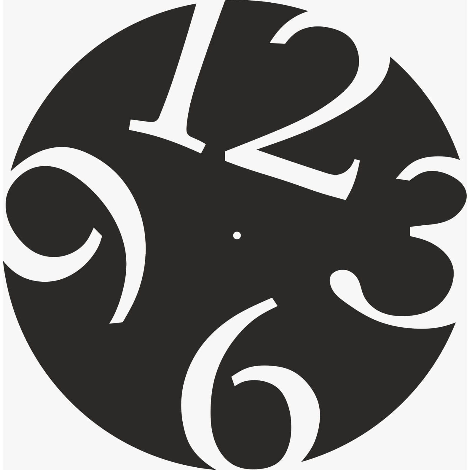 Ceas Decorativ Perete din Tabla debitata CNC,model 4, 30 cm