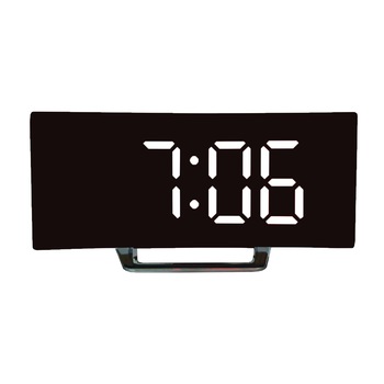 Ceas digital de masa cu led alb, termometru, functie 12/24 h, forma Mini Flat TV, oglinda Ceas digital de masa cu led alb, termometru, functie 12/24 h, forma Mini Flat TV, oglinda