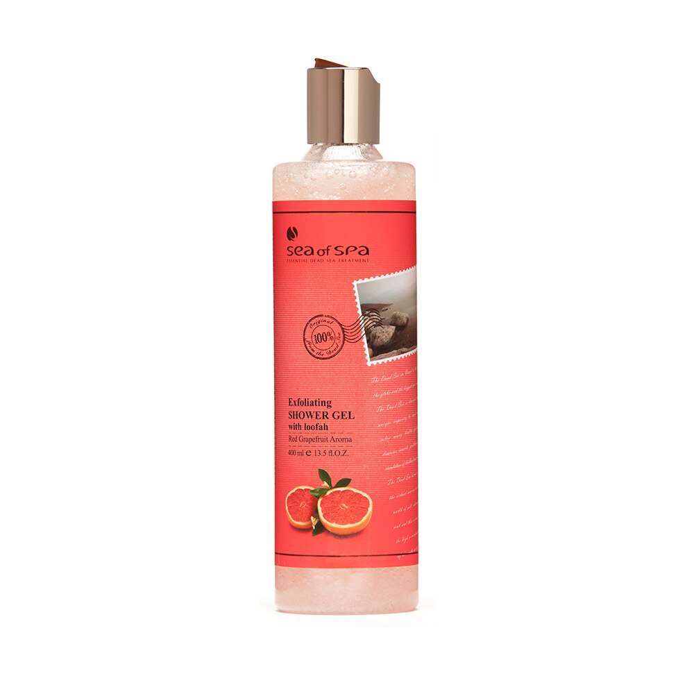 Gel de Dus Exfoliant cu Loofah si Grapefruit Rosu, Sea of Spa, 400ml