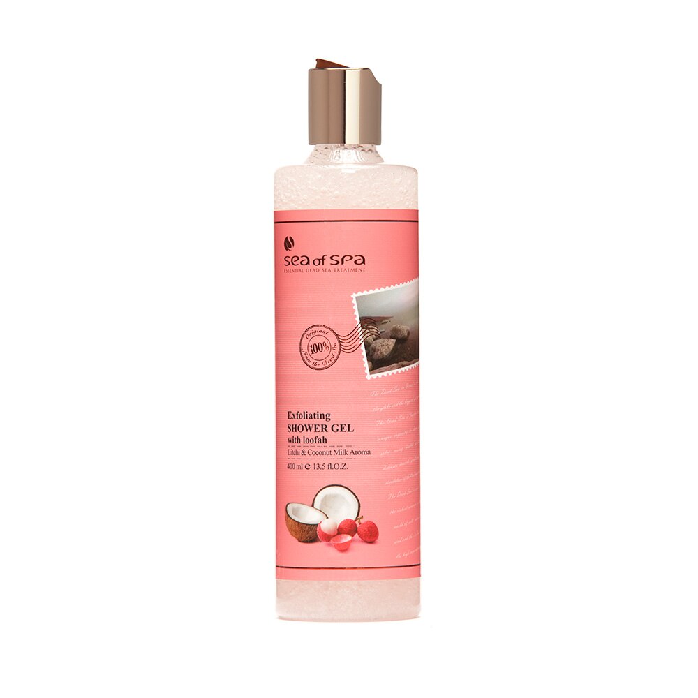 Gel de Dus Exfoliant cu Litchi si Lapte de Cocos, Sea of Spa, 400ml