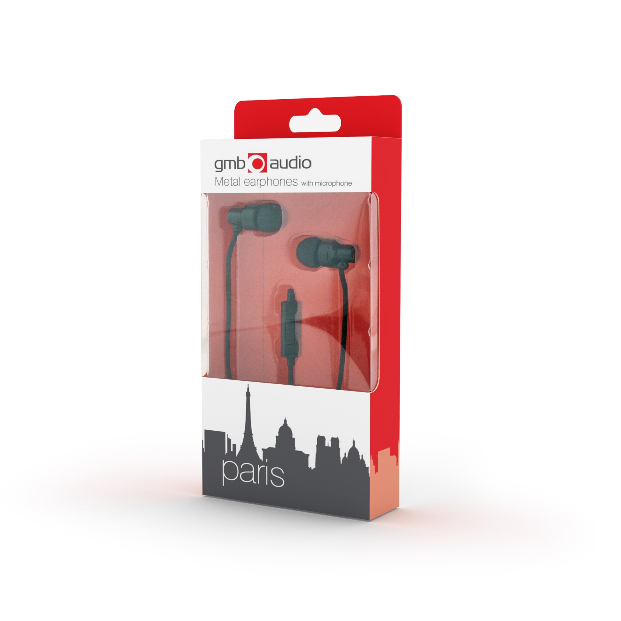 CASTI Gembird, "Paris", cu fir, intraauriculare, pt smartphone, microfon pe fir, conectare prin Jack 3.5 mm, negru, "MHS-EP-CDG-B"