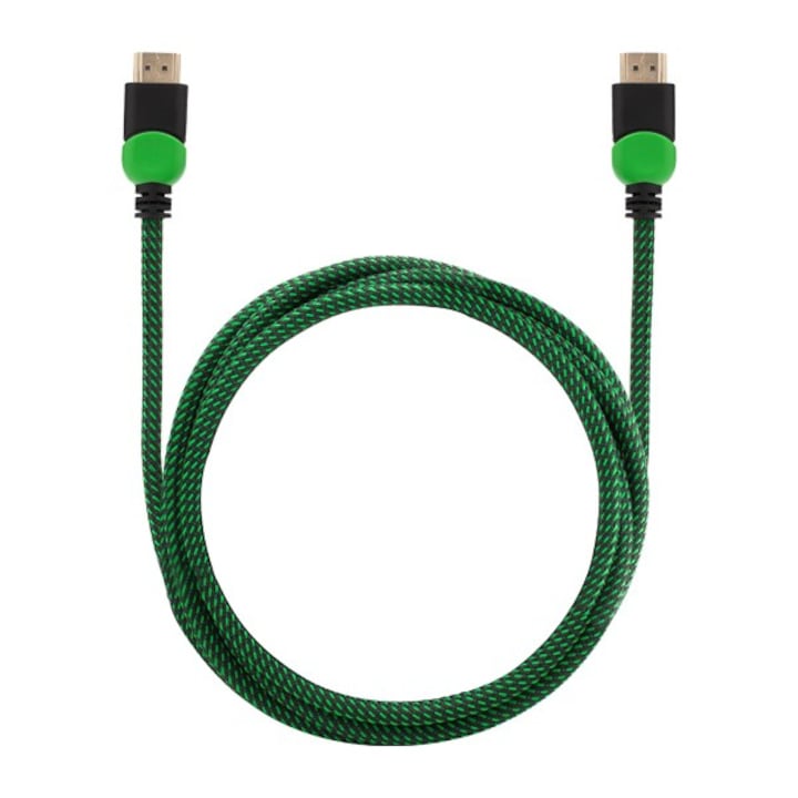 Savio GCL-06 HDMI kábel, zöld 3m