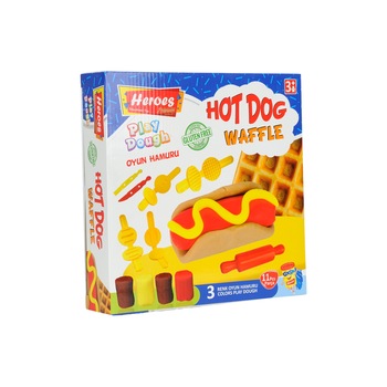 Set hot-dog Heroes Eren, Unelte de modelat, plastilina 4 culori Set hot-dog Heroes Eren, Unelte de modelat, plastilina 4 culori