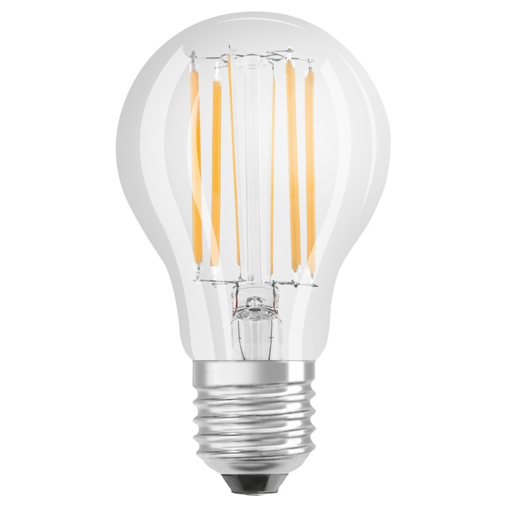 Крушка LED Osram Filament, E27, 7.5W (75W), 1055 лумена, Топла светлина (2700K), A+, Енергиен клас D