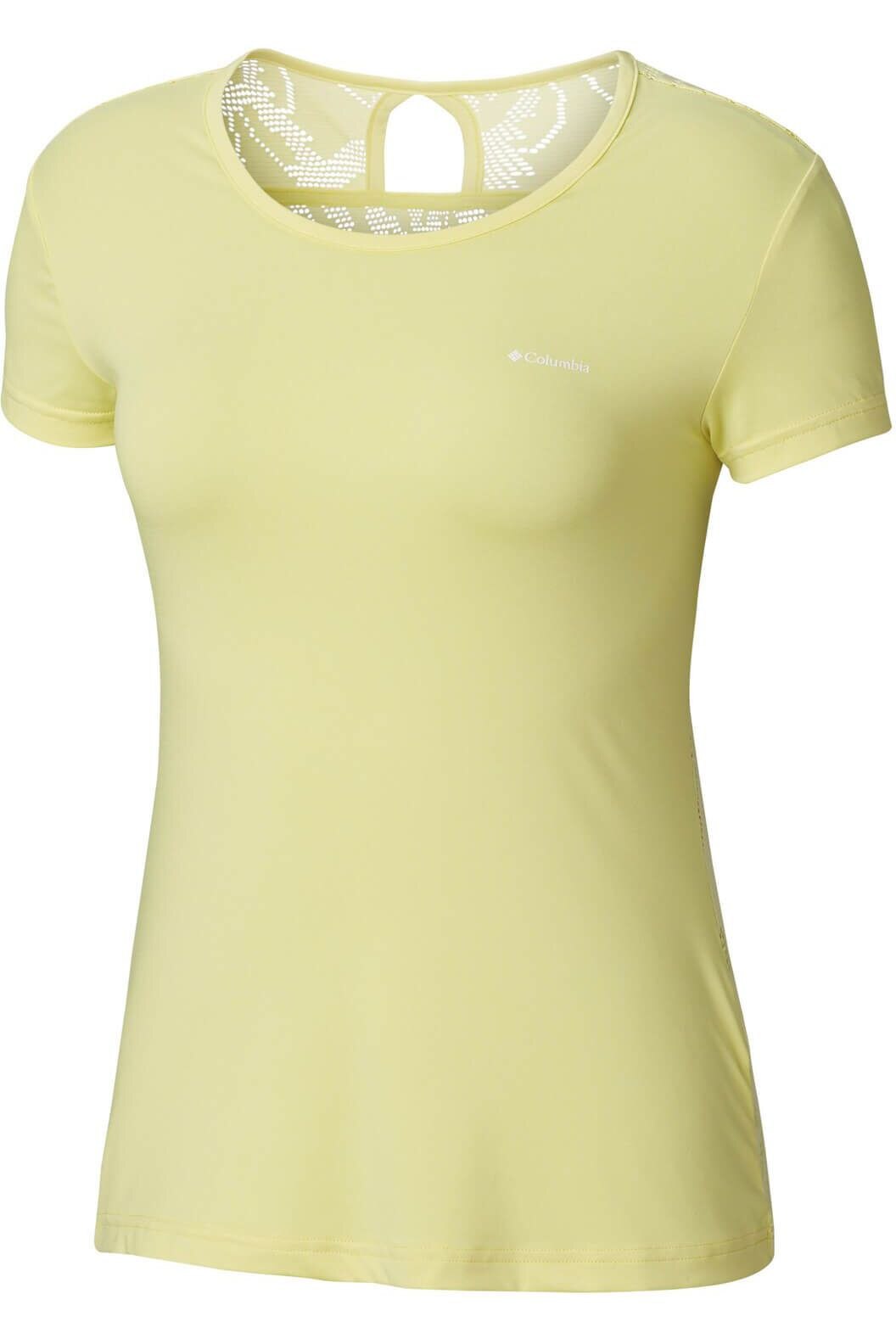 Tricou pentru dama Columbia Peak to Point Novelty SS Shirt, Albastru, Galben, XS