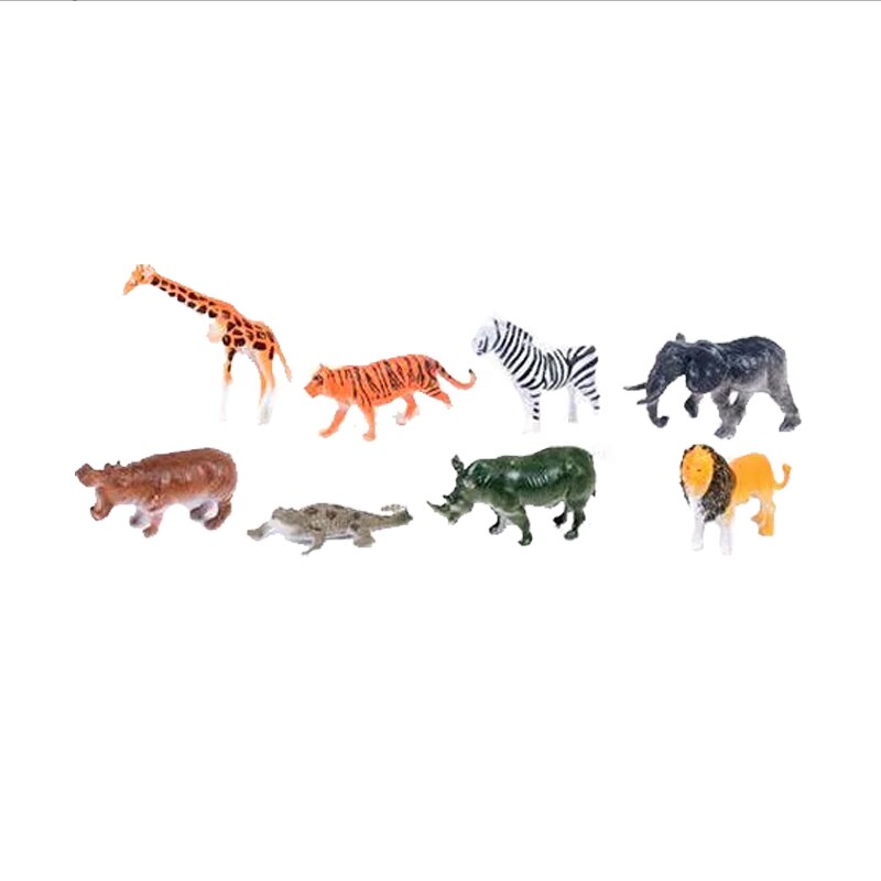 Set 8 figurine 5 cm Midex Animal World 459846, Multicolor