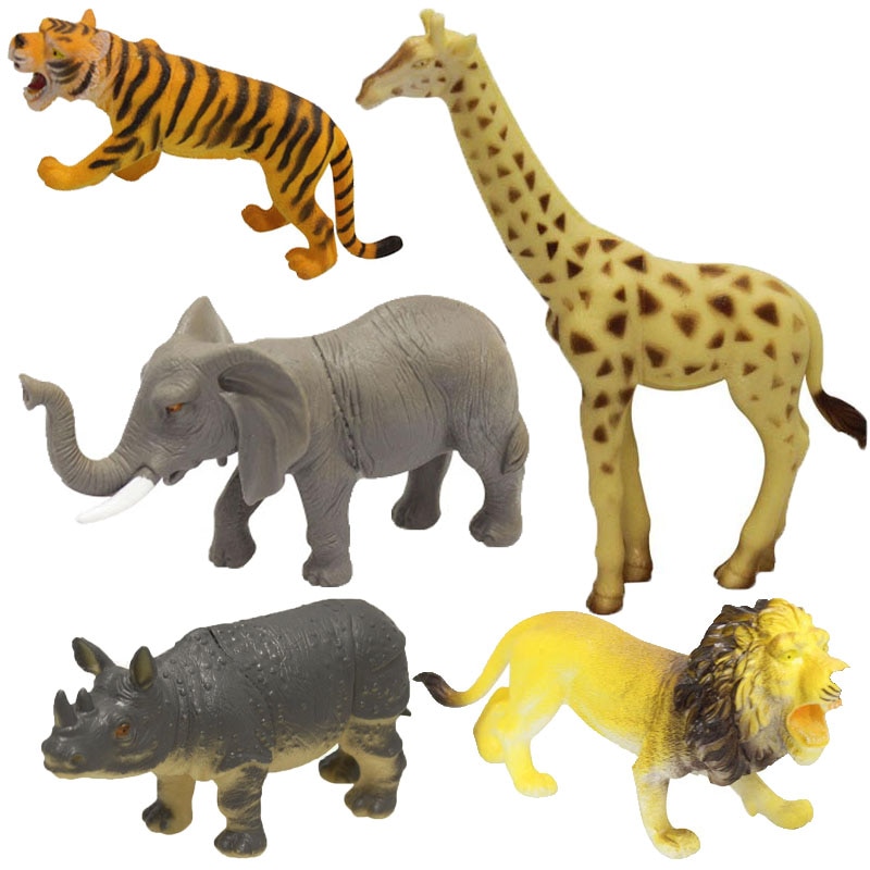 Set 5 figurine 13 cm Unikatoy Wild 236019, Multicolor