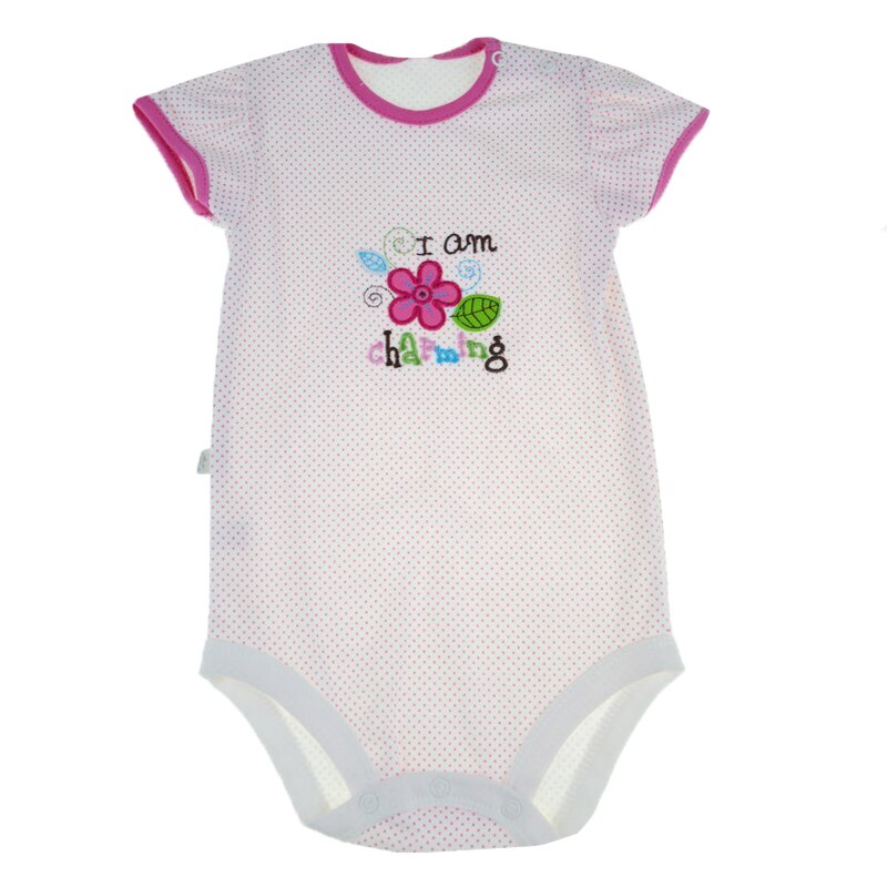 Body cu maneca scurta pentru fete Koala Lala 02-718A, Alb, 92 cm