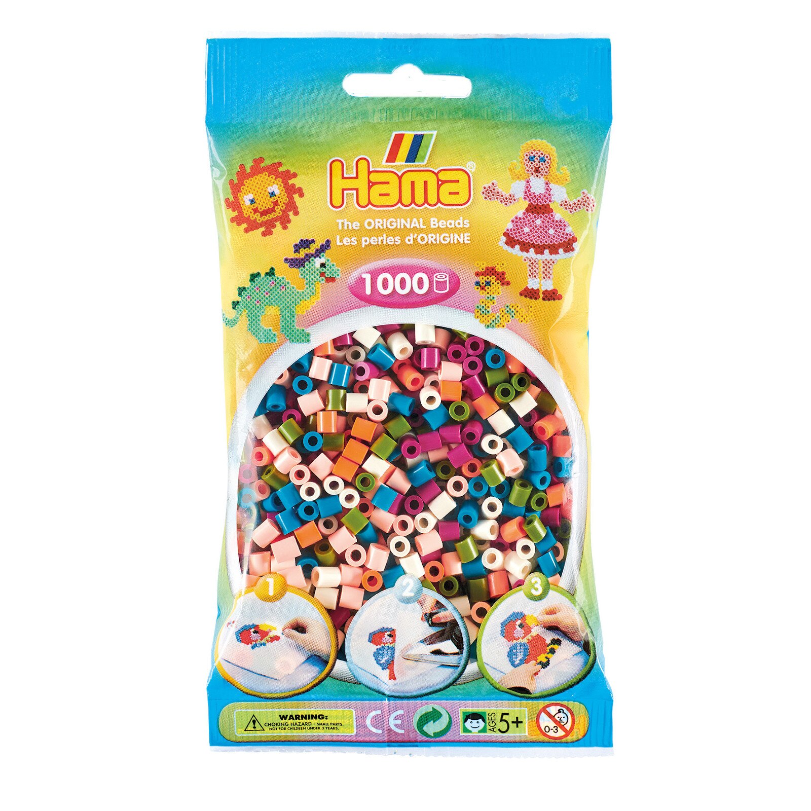 Margele de calcat HAMA MIDI Mix 6 culori de Toamna 1000 buc in pungulita