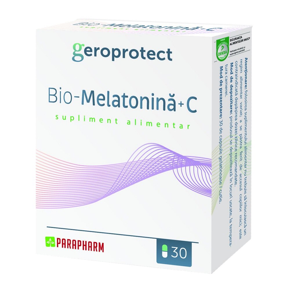 Supliment alimentar Bio-Melatonina+C, Parapharm, 30 capsule