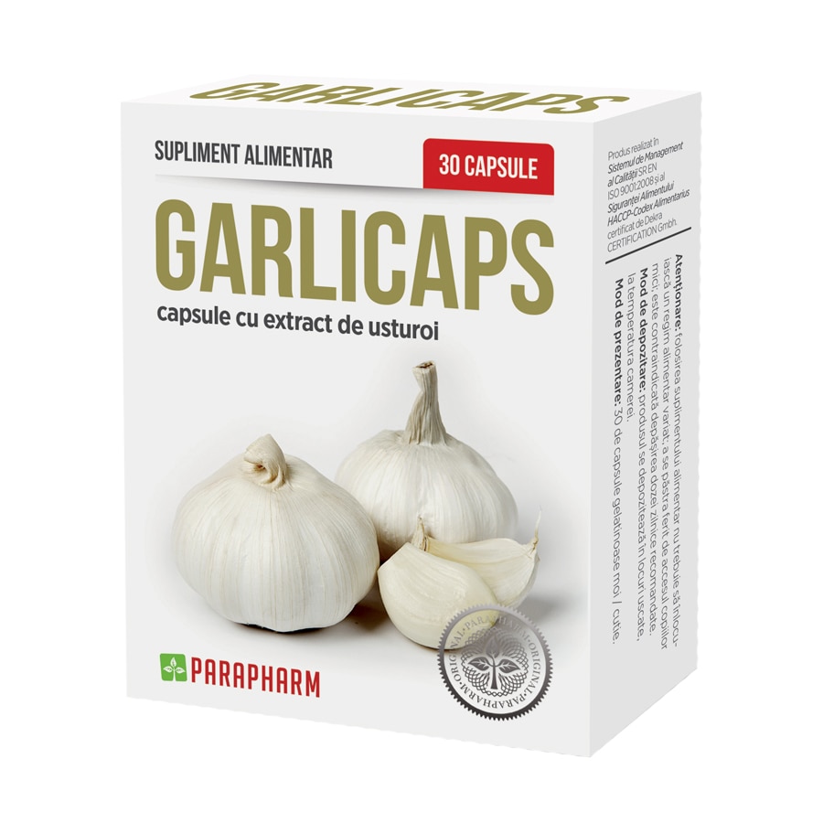 Supliment alimentar Garlicaps, Parapharm, 30 capsule