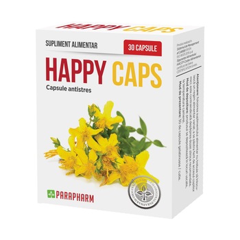 Supliment alimentar Happy Caps, Parapharm, 30 capsule Supliment alimentar Happy Caps, Parapharm, 30 capsule