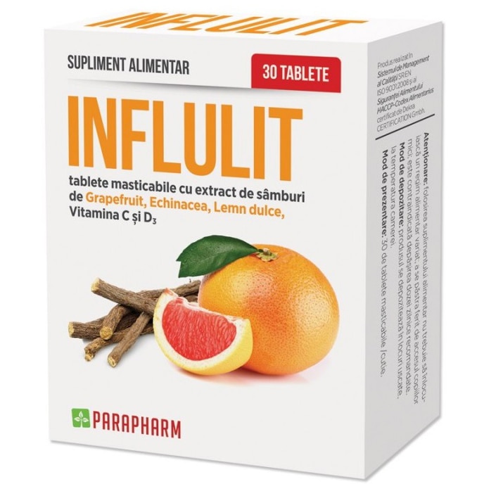 Supliment alimentar Influlit, Parapharm, 30 comprimate