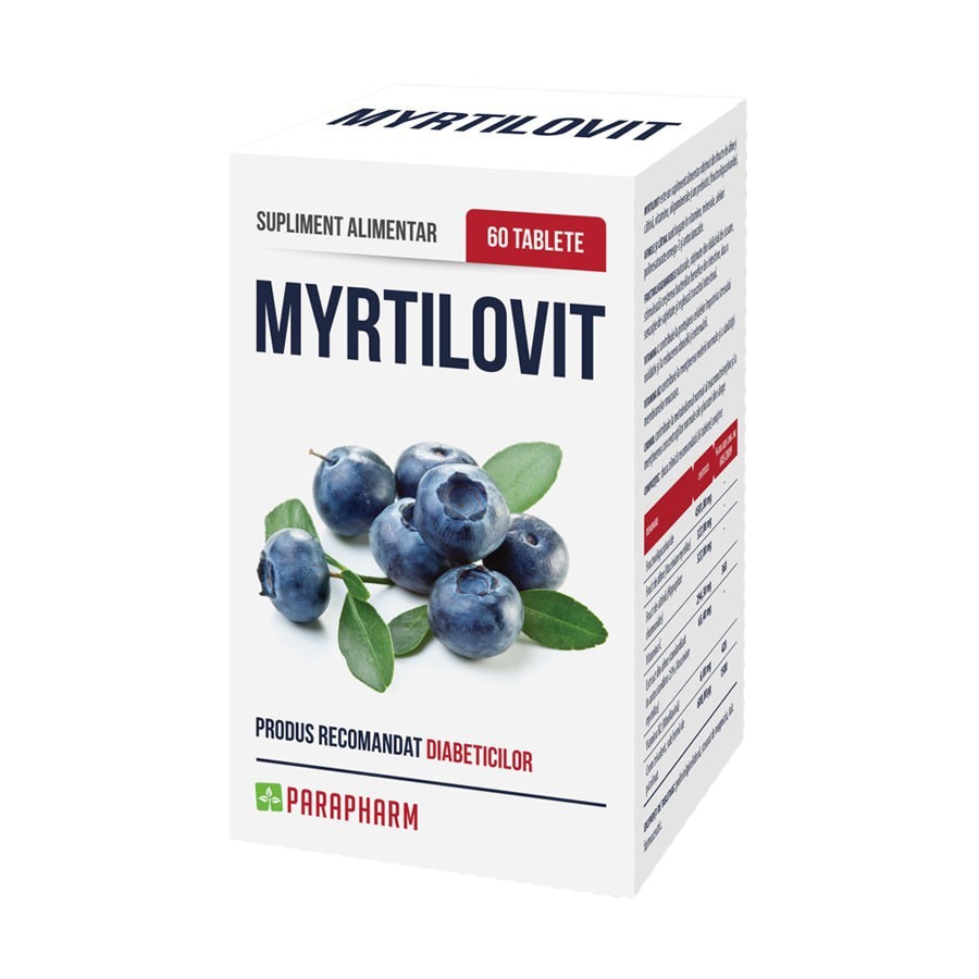 Supliment alimentar Myrtilovit, Parapharm, 60 tablete