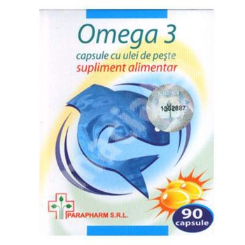 Supliment alimentar Omega 3 cu ulei de Peste 1500mg, Parapharm, 90 capsule Supliment alimentar Omega 3 cu ulei de Peste 1500mg, Parapharm, 90 capsule