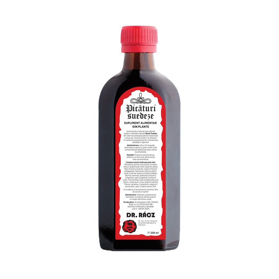Picaturi Suedeze Dr Racz , Parapharm, 250 ml