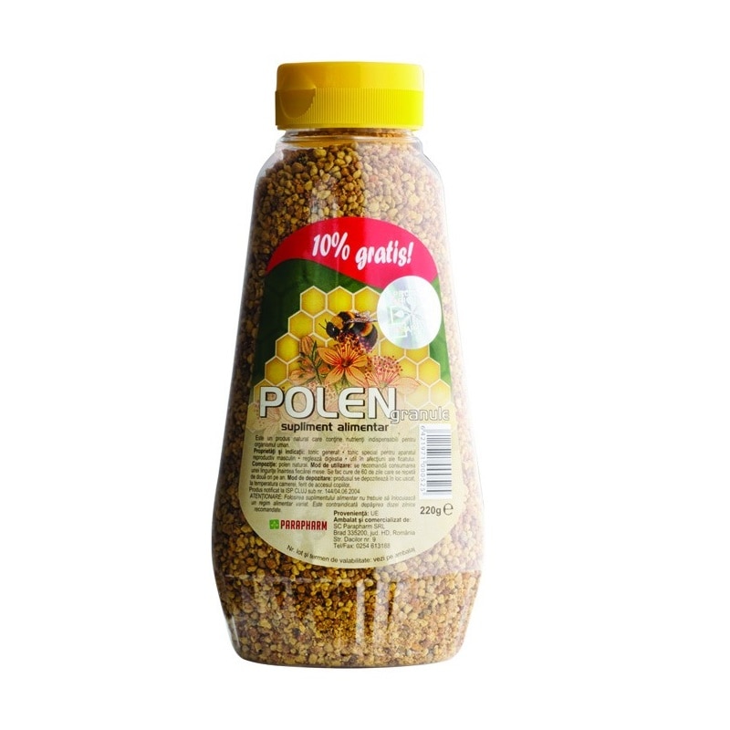 Supliment alimentar Polen granule, Parapharm, 220 g