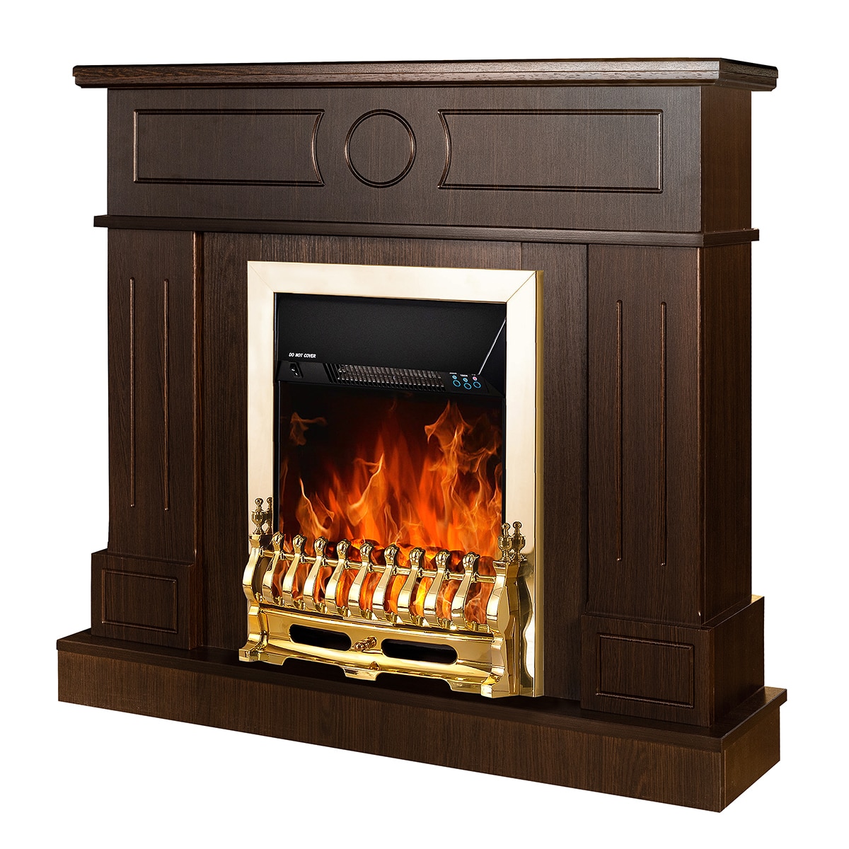 Semineu electric Ambasador wenghe & Galileo gold, Dimensiuni (I*L*A) :978*1048*300 mm, 2000W, Telecomanda, 2 trepte de putere