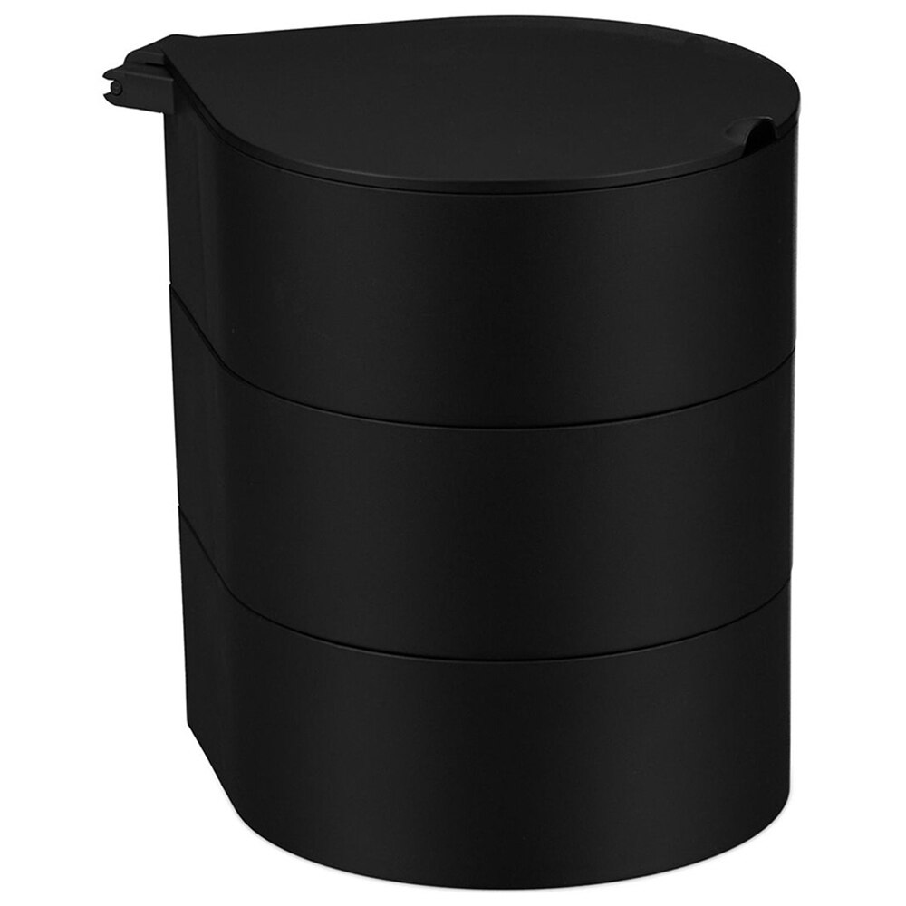 Organizator cosmetice si accesorii Relaxdays, 15 x 19 cm, sertare si display cu oglinda cu lupa, plastic, negru