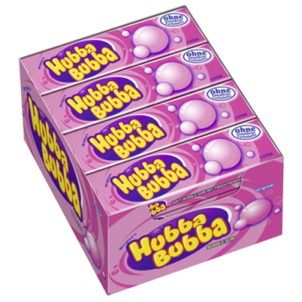 Set 20 Pachete Guma de Mestecat Hubba Bubba Original