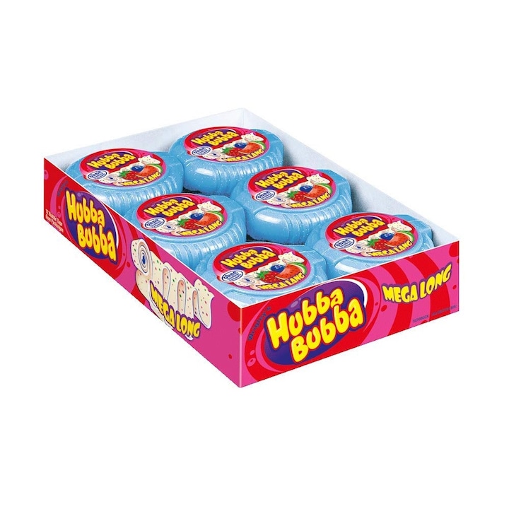 Комплект от 12 пакетчета дъвки Hubba Bubba Mega Long с плодов вкус