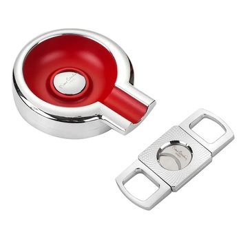 Set de cutter trabuc si scumiera, Pierre Cardin, PCX-008, metal Set de cutter trabuc si scumiera, Pierre Cardin, PCX-008, metal