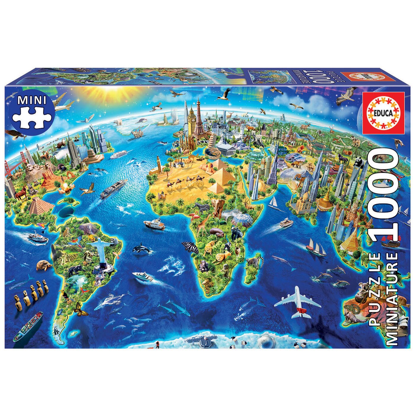 Puzzle 1000 piese - Miniature - World Symbols, Carton