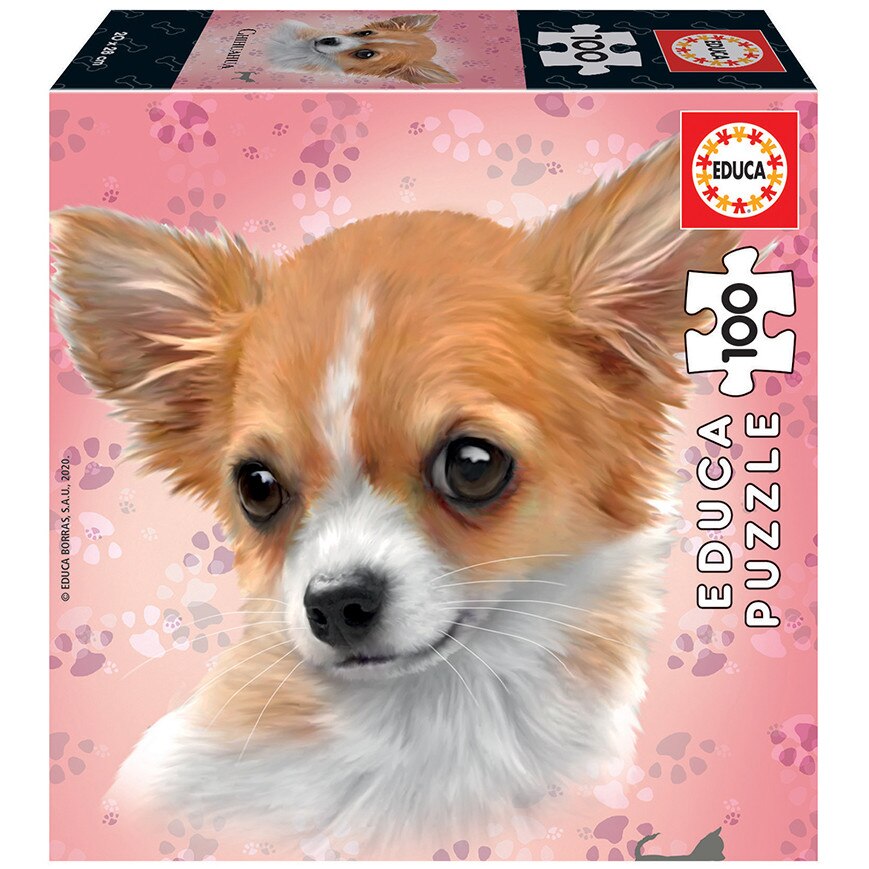 Puzzle 100 de piese - Chihuahua, Carton