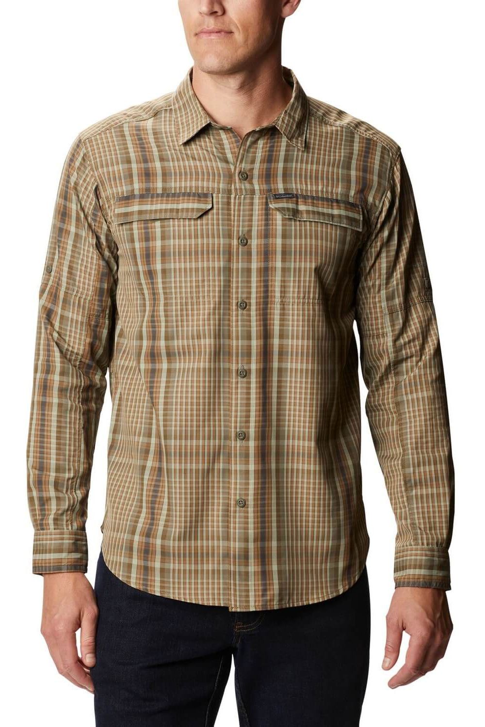 Camasa pentru barbati, Columbia Silver Ridge 2.0 Plaid L/S Shirt, Maro, Maro
