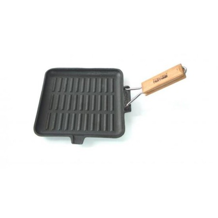 Tigaie grill din fonta pura Perfect Home, diametru 24 cm, maner rabatabil, inductie7760966
