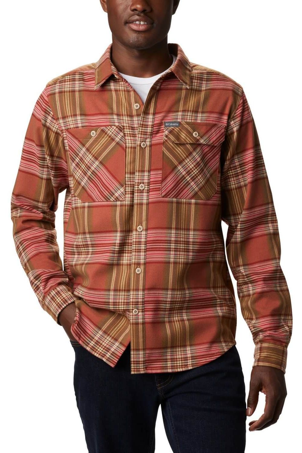 Camasa pentru barbati, Columbia Outdoor Elements Stretch Flannel, Rosu
