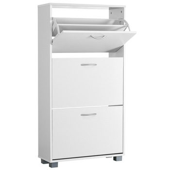 Dulap pentru pantofi cu 3 usi, Deuba, Alb, 115 x 61 x 24 cm Dulap pentru pantofi cu 3 usi, Deuba, Alb, 115 x 61 x 24 cm