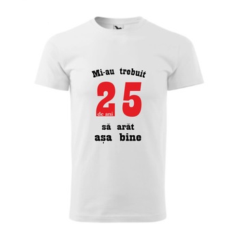 Tricou basic barbati personalizat, Adler, bumbac, alb M 25 de ani Tricou basic barbati personalizat, Adler, bumbac, alb M 25 de ani