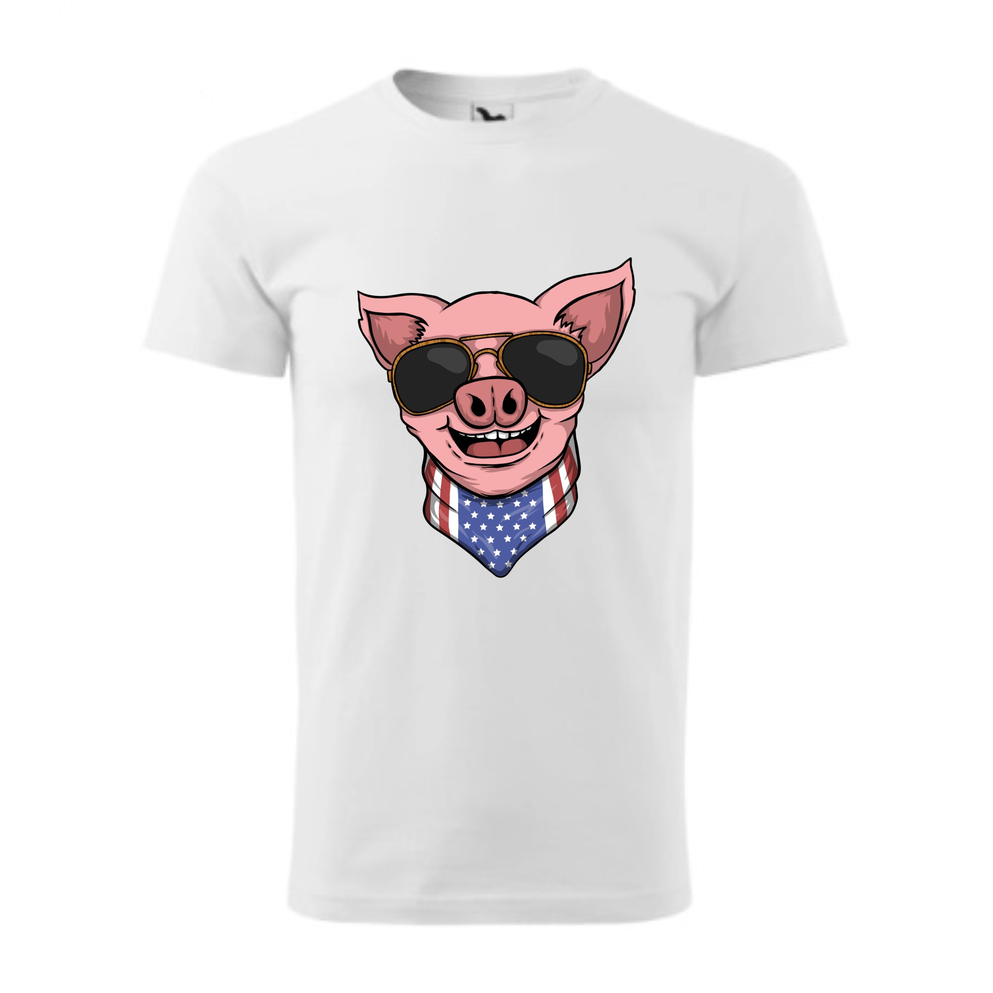 Tricou basic barbati personalizat, Adler, bumbac, alb XL Piggy