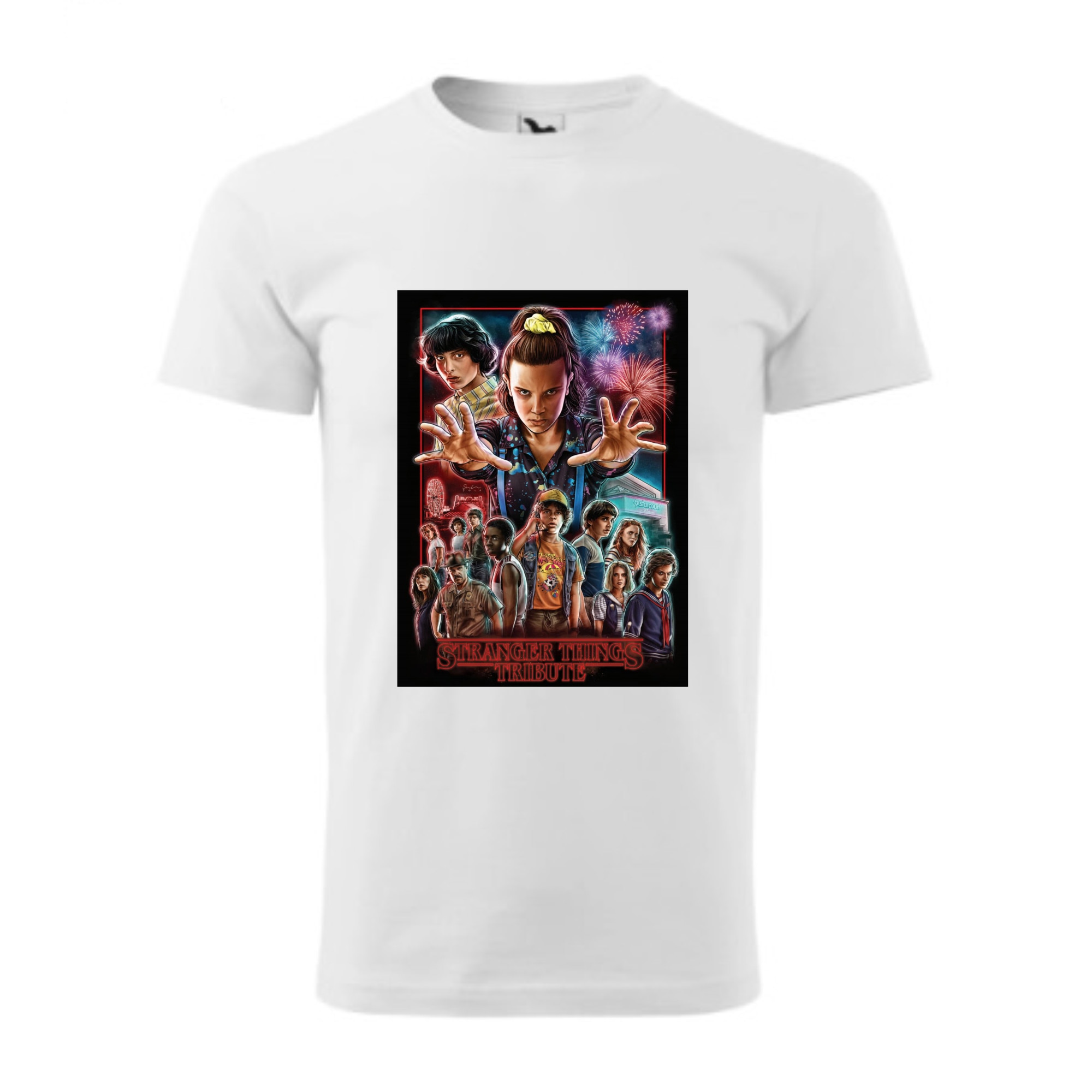 Tricou basic barbati personalizat, Adler, bumbac, alb XS The stranger things