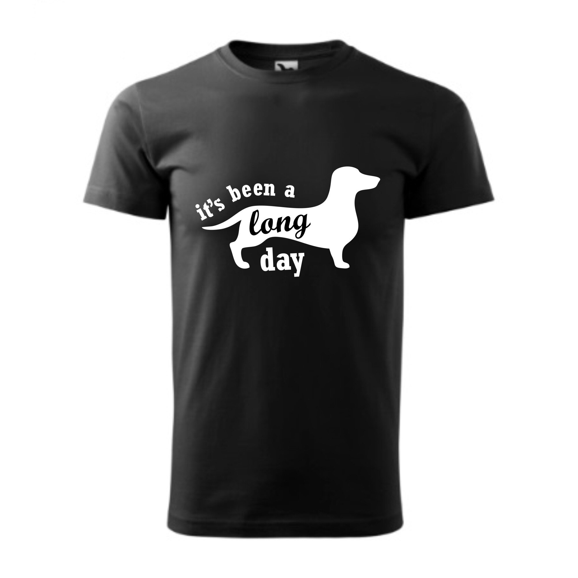 Tricou basic barbati personalizat, Adler, bumbac, negru L A long day