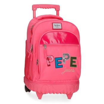 Rucsac/Troler 2 roti Pepe Jeans Kim roz Rucsac/Troler 2 roti Pepe Jeans Kim roz