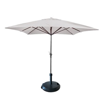 Umbrela soare patrata 300x300cm alba cu suport rotund 35kg Umbrela soare patrata 300x300cm alba cu suport rotund 35kg