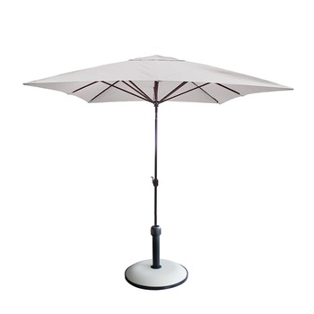 Umbrela soare patrata 300x300cm alba cu baza rotunda 25kg culoare alba Umbrela soare patrata 300x300cm alba cu baza rotunda 25kg culoare alba