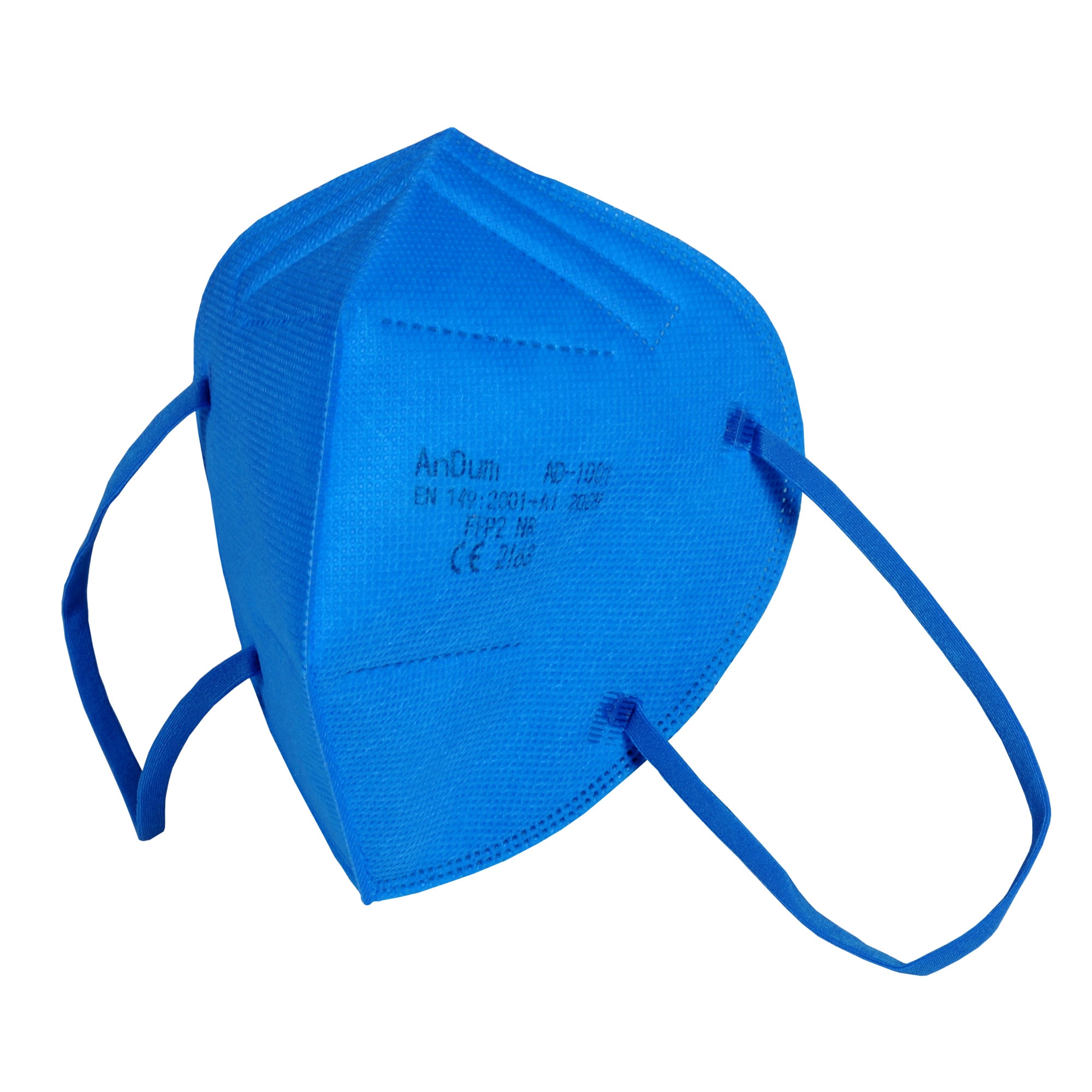 Masca Albastru deschis, bleu FFP2, model AD-1001, 5 straturi, Conforma cu CE 2163, ambalata individual
