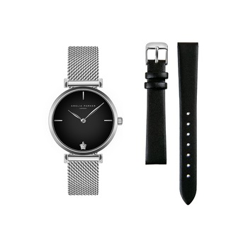 amelia parker ceas quartz cu o curea intersanjabila argintiunegru imagen 4_0_
0