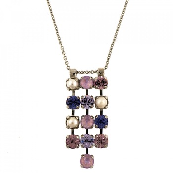 Pandantiv cu lant placat cu rodiu, Cristale Swarovski, Romance by Roxannes - Mariana Jewellery, Multicolor 5430/3-139-10RO Pandantiv cu lant placat cu rodiu, Cristale Swarovski, Romance by Roxannes - Mariana Jewellery, Multicolor 5430/3-139-10RO