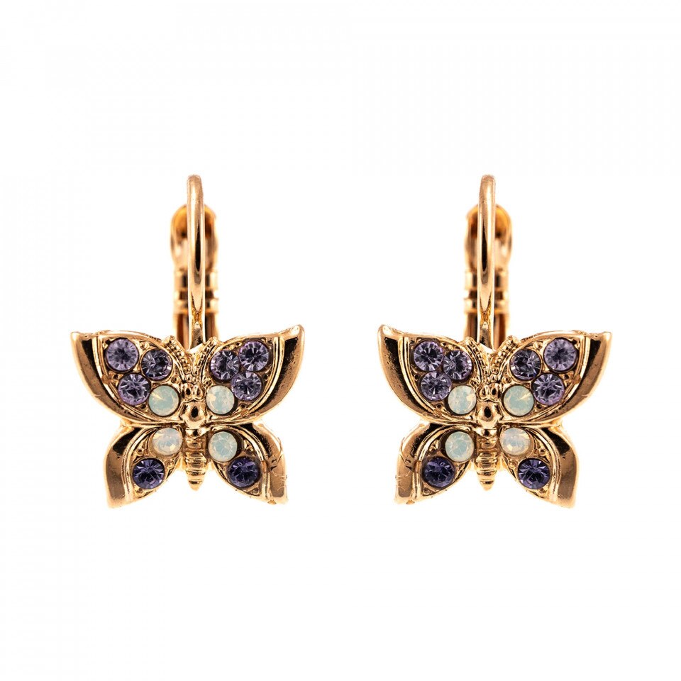 Cercei placati cu Aur roz de 24K, Cristale Swarovski, Romance by Roxannes - Mariana Jewellery, Multicolor 1155-139-10RG6